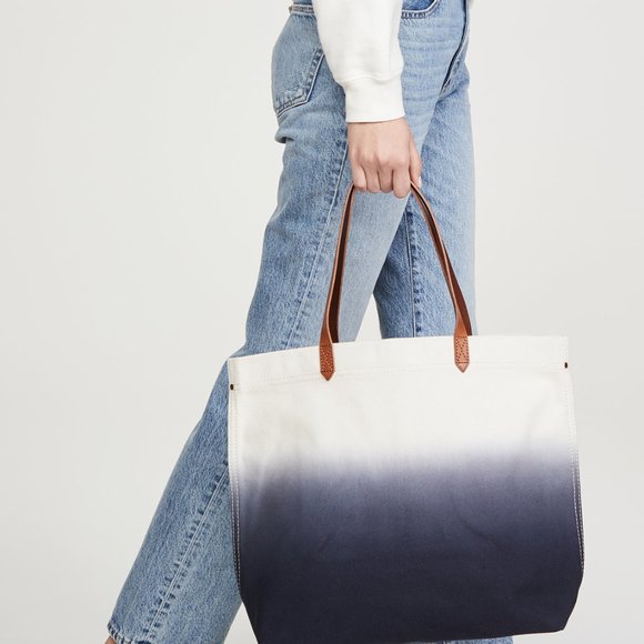 Madewell Handbags - New MADEWELL Dip Dye Canvas Transport Tote
